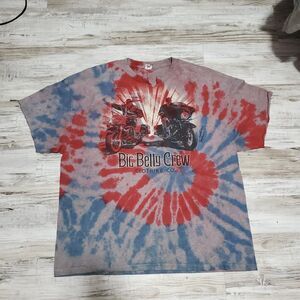 Big Belly Crew Clothing Company Tye Dye Adult Shirt Size 2XL Spiral Hand Dyed